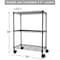 Simple Deluxe 3 Tier Shelf, 23*13*30Inch, Black, Plastic Caster Included, Plug Version HKSHLF23133003BPCLITE - alternate 5
